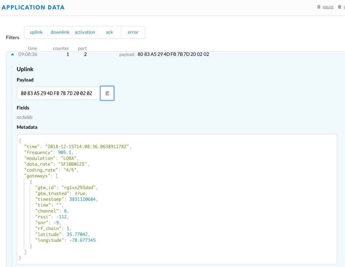Application Data Console screenshot