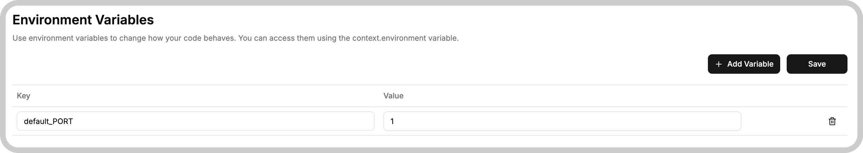 Environment Variables