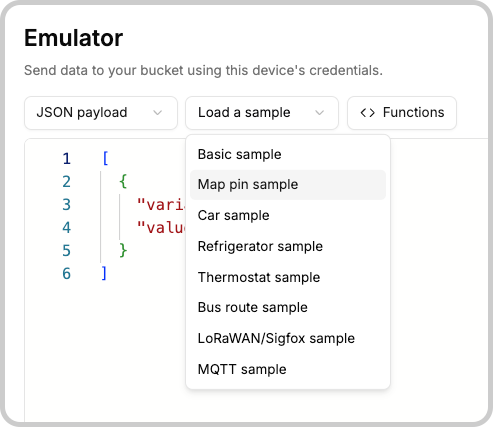 Device Emulator functions samples