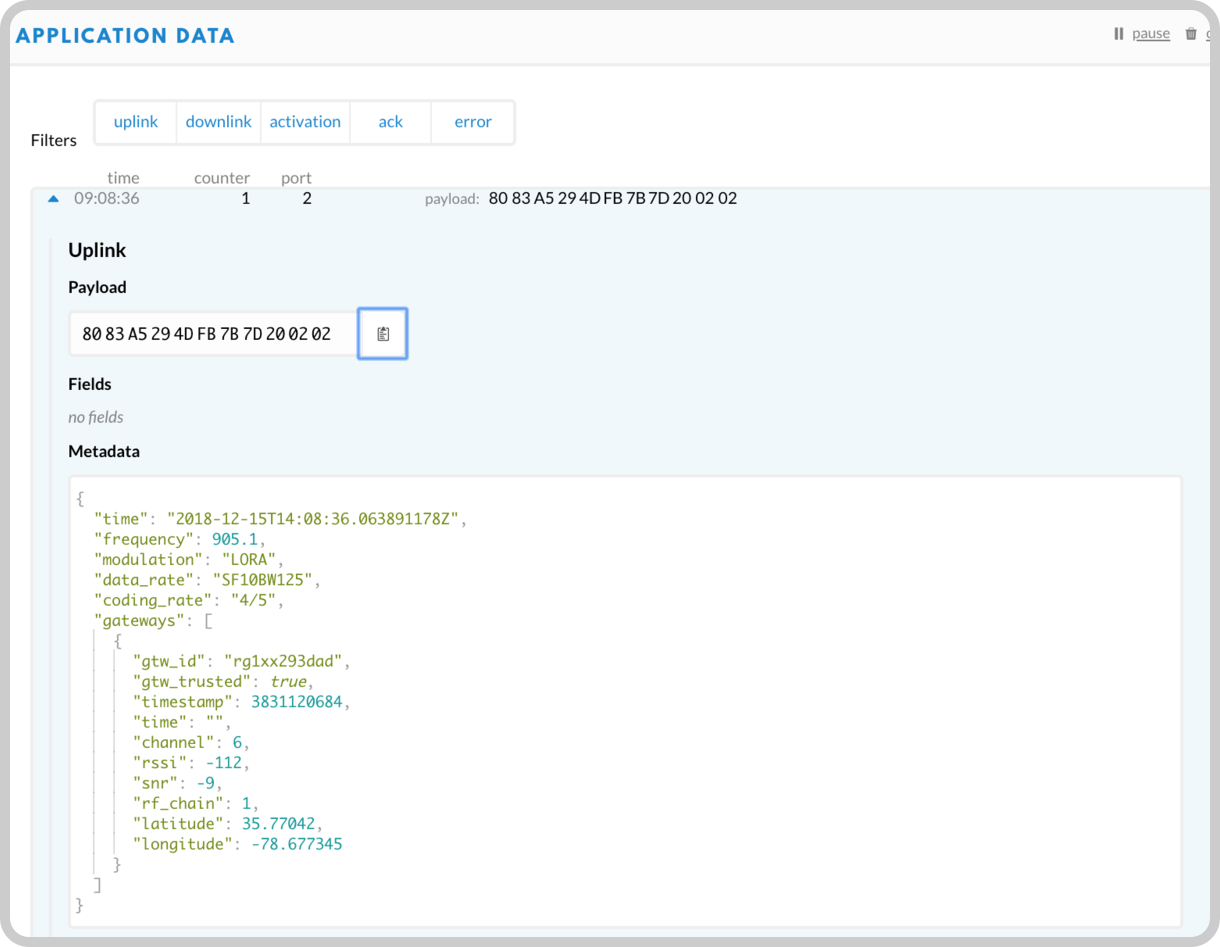 Application Data Console screenshot