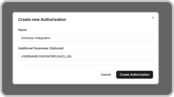 Authorization token screenshot