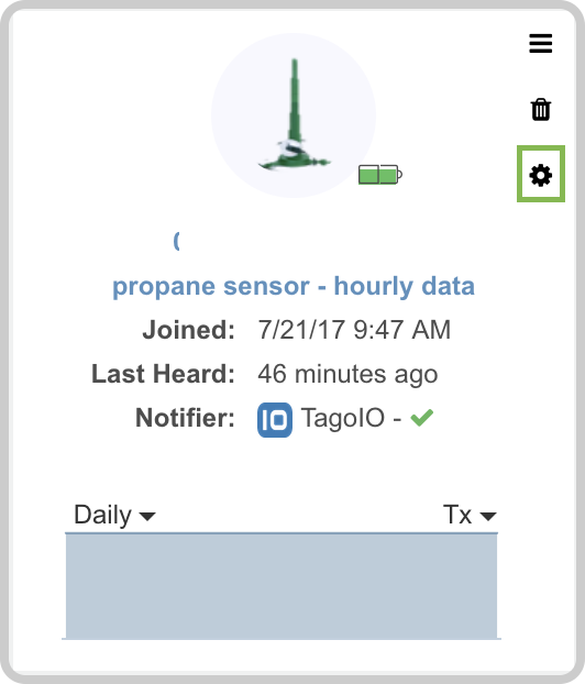 Senet device settings