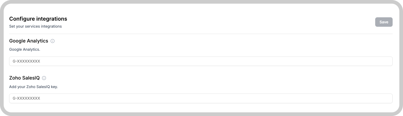 Google Analytics integration