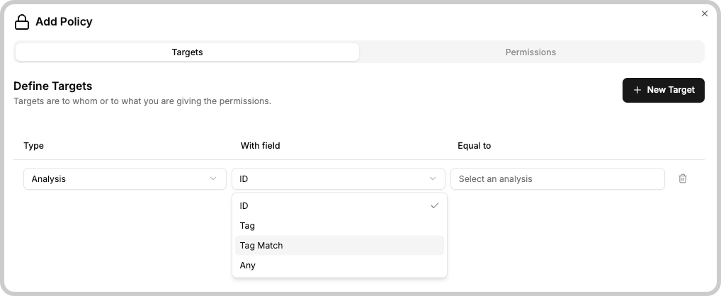 Targets configuration example