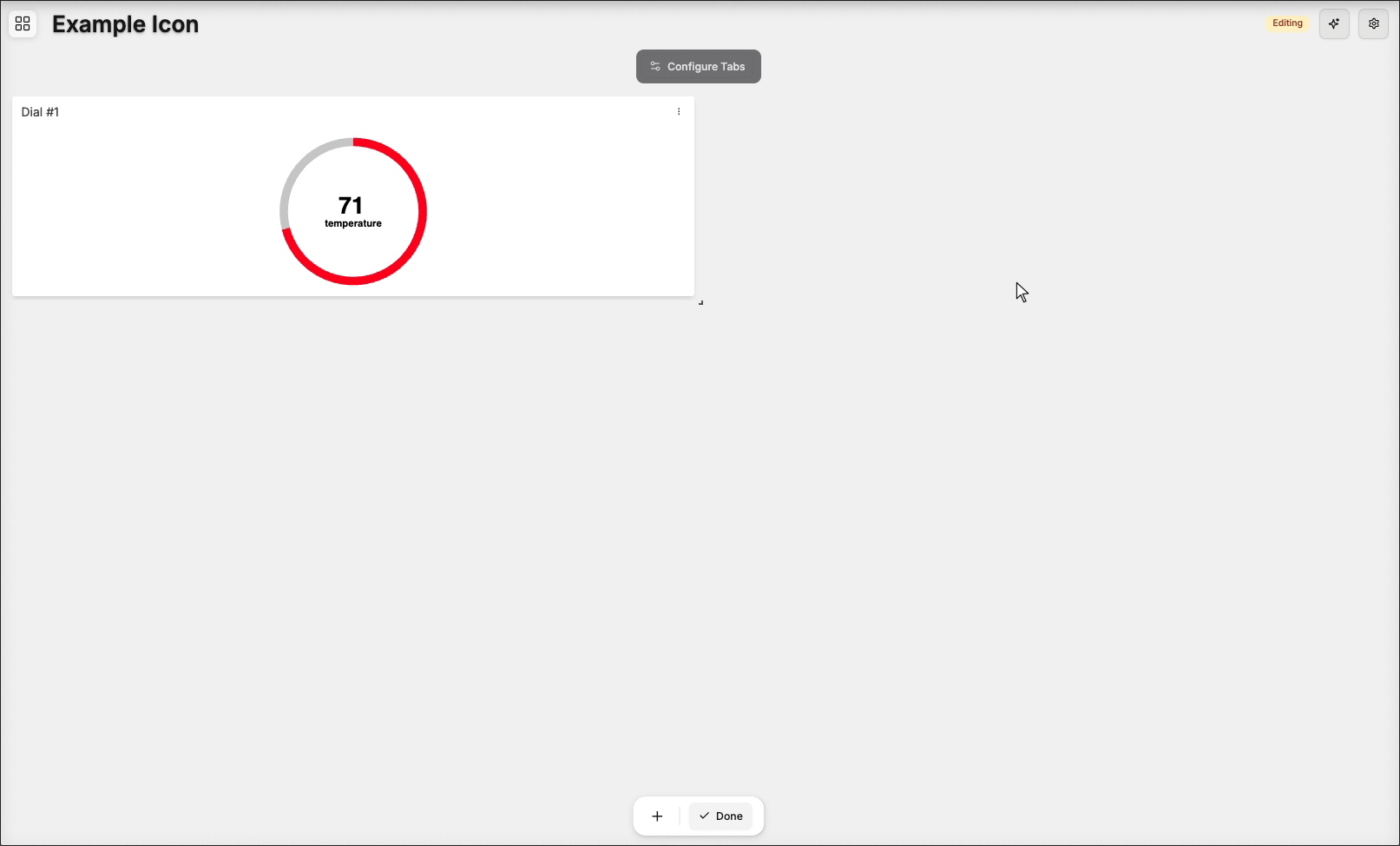 Widget configuration screenshot