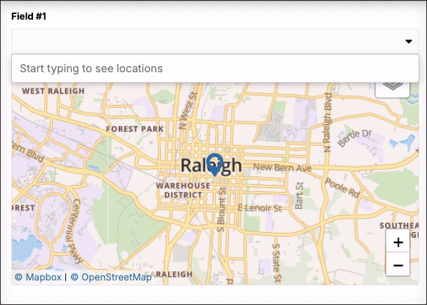 Address input with map example
