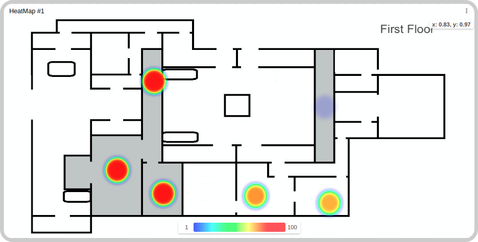 Heat map example on a background image (floor plan)