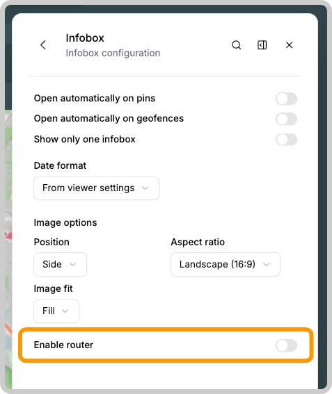 Router option configuration