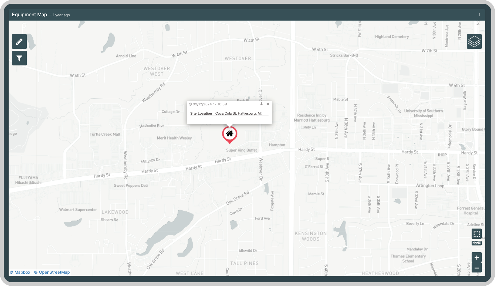 Map widget example