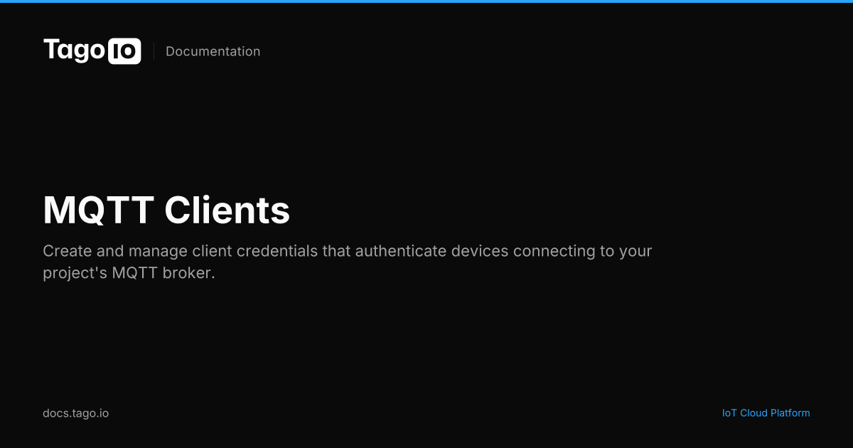 MQTT Clients | TagoIO Docs