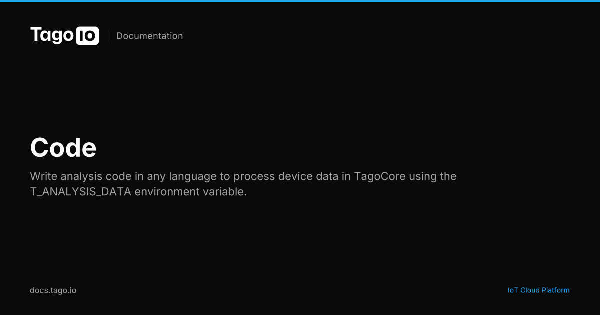 Code | TagoIO Docs