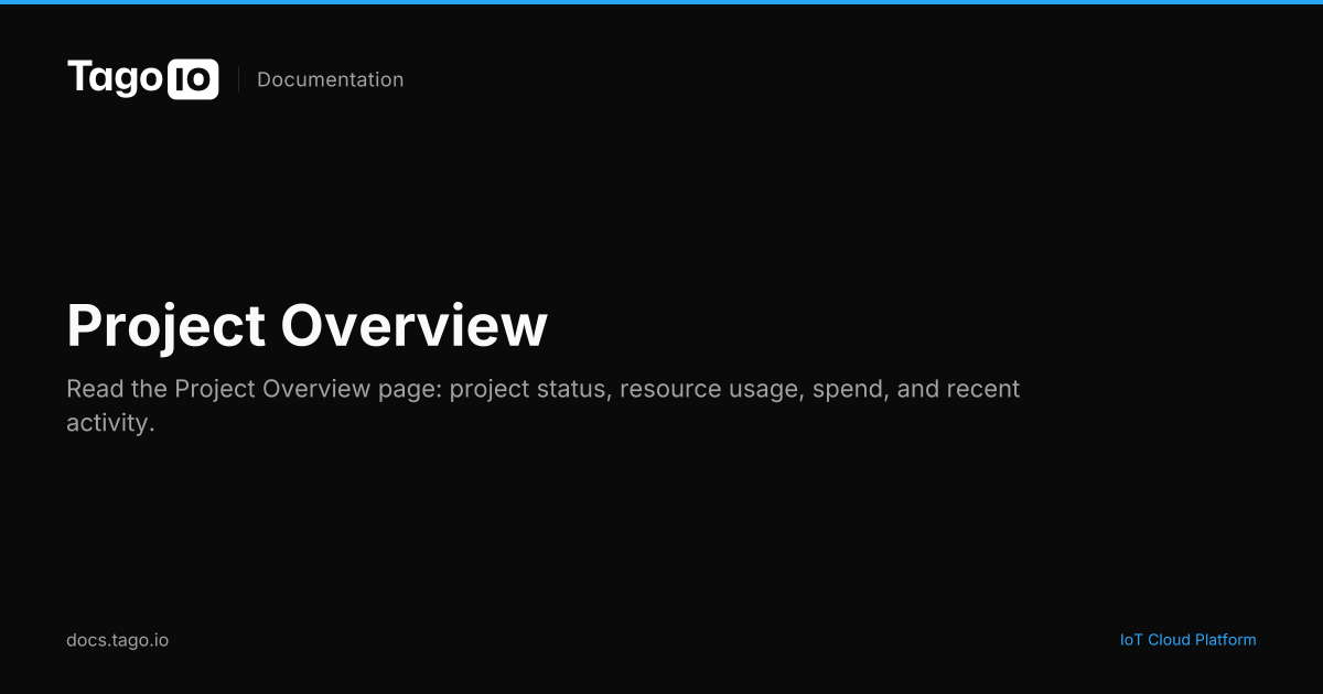 Project Overview | TagoIO Docs