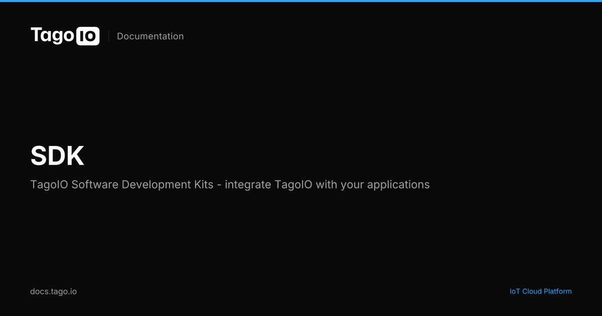 SDK | TagoIO Docs