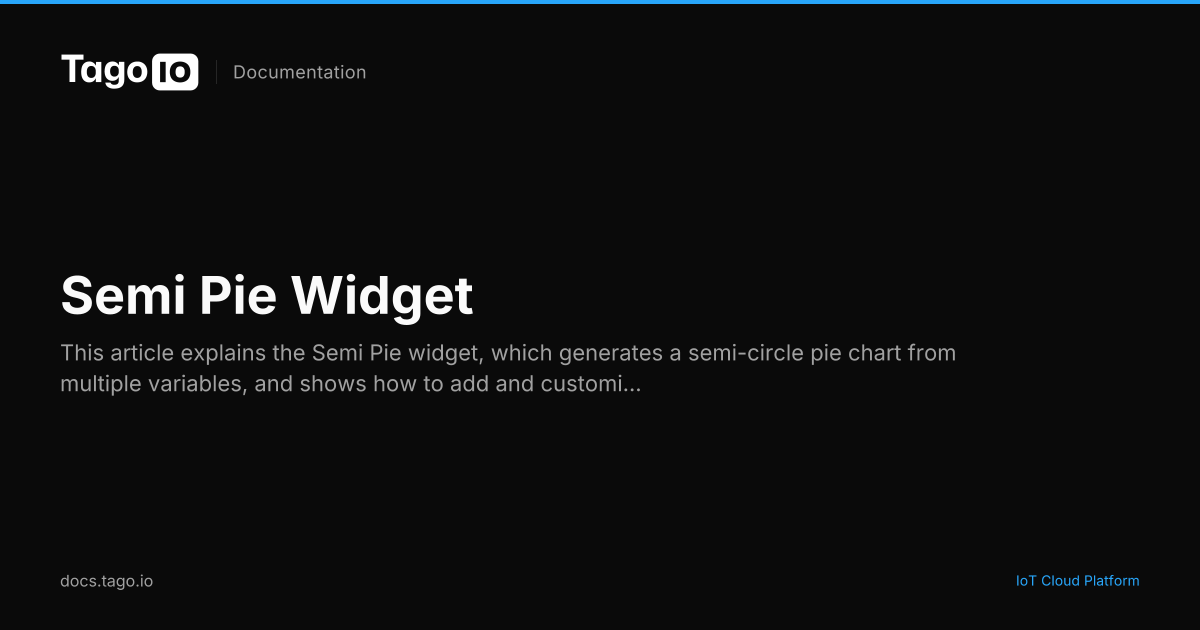 Semi Pie Widget | TagoIO Docs