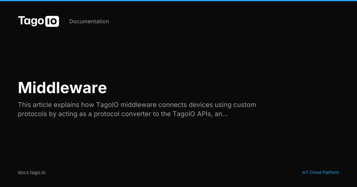 Middleware | TagoIO Docs