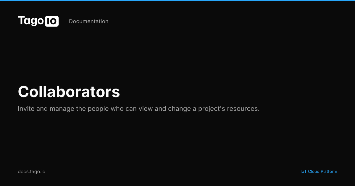 Collaborators | TagoIO Docs