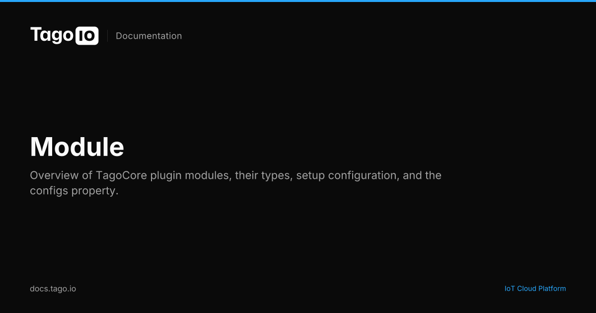 Module | TagoIO Docs